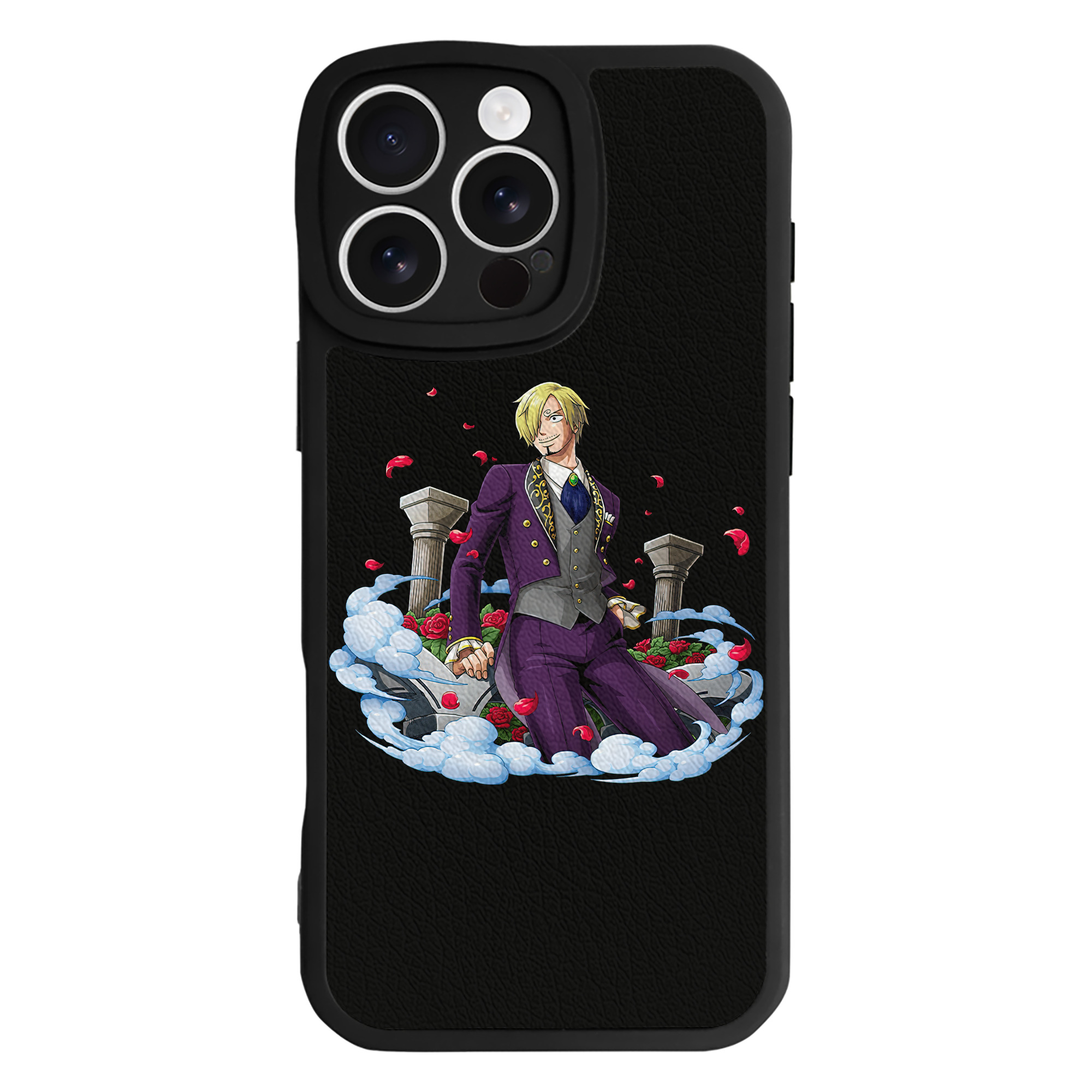 （画像用） ワンピース サンジ ONE PIECE Sanji 【iPhone 16シリーズ対応】シリコンスマホケース（レザー調） 材質：シリコン